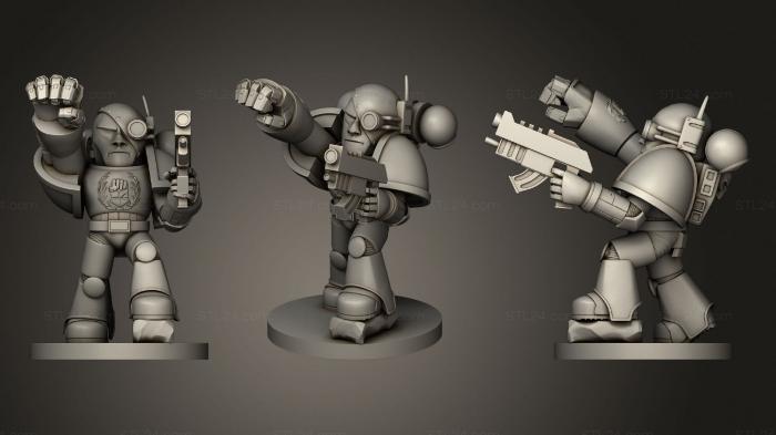 Military figurines (Crimson Warhammer, STKW_0756) 3D models for cnc