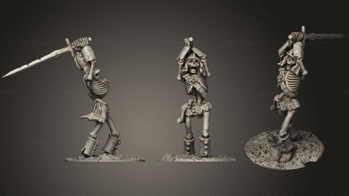 Military figurines (Crypt of Dread Sword Skeleton, STKW_0760) 3D models for cnc