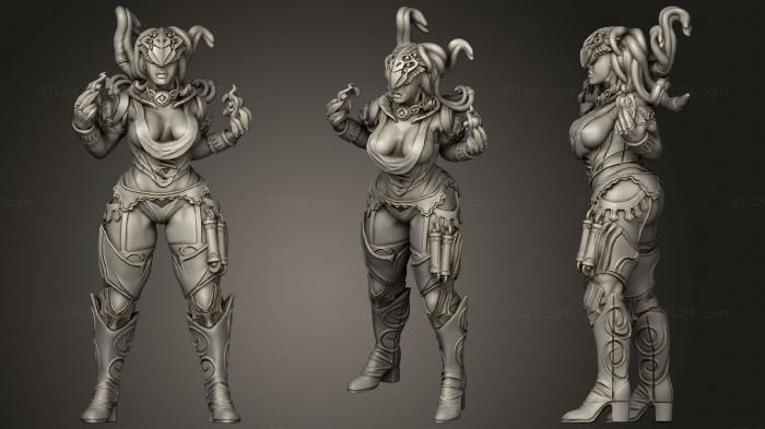 Military figurines (Cultist Pin Up, STKW_0764) 3D models for cnc