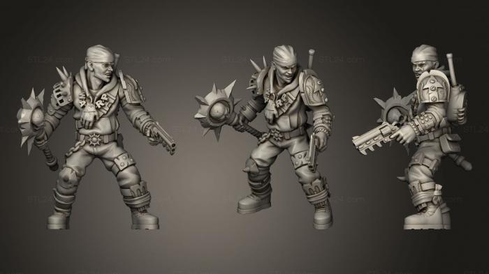 Military figurines (Cultist Rabble Rabble, STKW_0765) 3D models for cnc