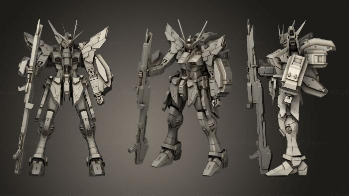 Military figurines (Freedom Inspired Gundam Minus Wings, STKW_0767) 3D models for cnc