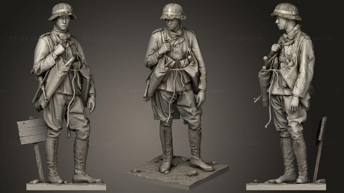 Military figurines (D A K Panzer Pionier 1942, STKW_0777) 3D models for cnc