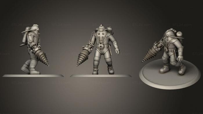 Military figurines (Dante Devil May Cry and Big Daddy Bioshock 2, STKW_0789) 3D models for cnc