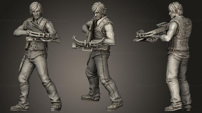 Military figurines (Daryl Dixon Walking dead, STKW_0797) 3D models for cnc
