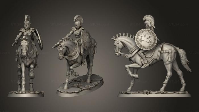 Military figurines (Daughters of athena cavalry, STKW_0799) 3D models for cnc