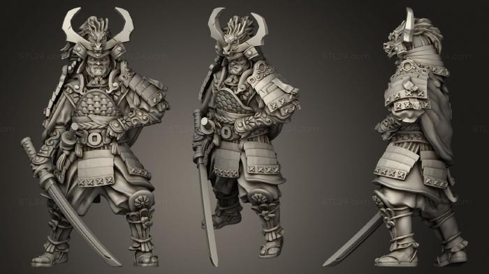 Military figurines (Dragon Empire Ruijin Shogun, STKW_0828) 3D models for cnc