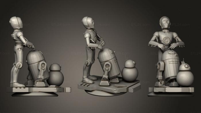 Military figurines (Droids combo, STKW_0841) 3D models for cnc