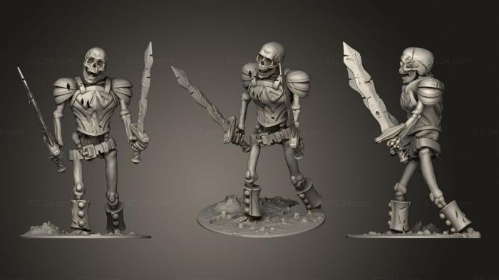 Military figurines (Dual Sword Skeleton, STKW_0842) 3D models for cnc