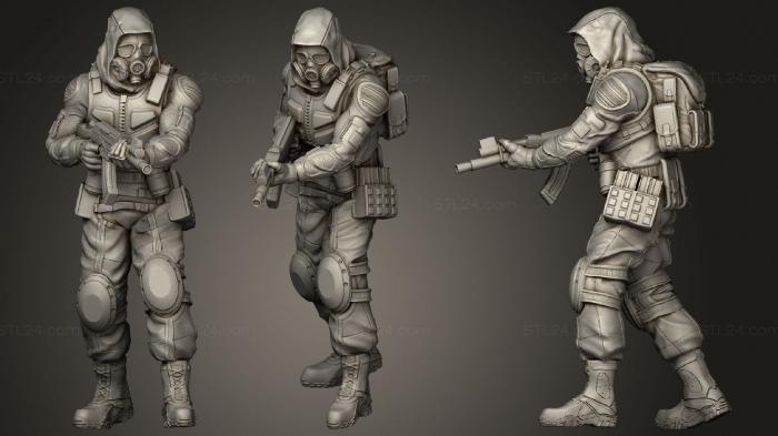 Military figurines (Duty zone stalker, STKW_0847) 3D models for cnc