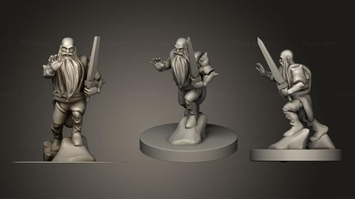Military figurines (Dwarf Fighter, STKW_0861) 3D models for cnc