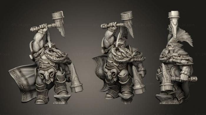 Military figurines (Dwarf Lord 43, STKW_0867) 3D models for cnc