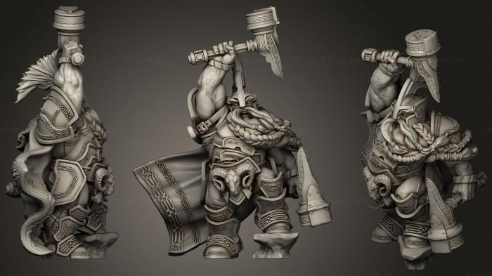 Military figurines (Dwarf Lord 456, STKW_0868) 3D models for cnc