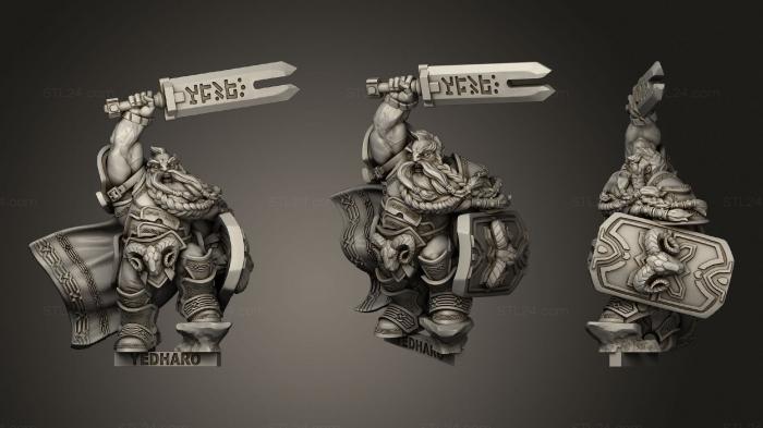 Military figurines (Dwarf Lord, STKW_0869) 3D models for cnc