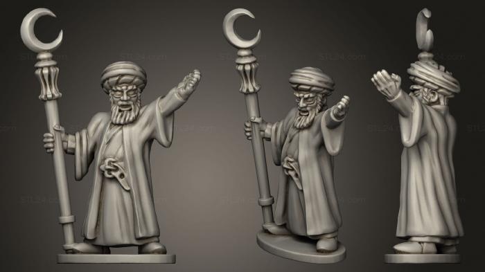 Military figurines (Dwarf Mage, STKW_0870) 3D models for cnc