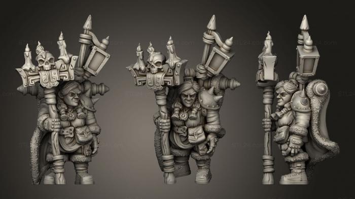 Military figurines (Dwarfwarlock A, STKW_0883) 3D models for cnc