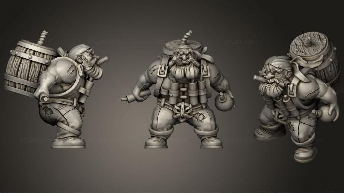 Military figurines (Dwari the Dynamiter, STKW_0884) 3D models for cnc