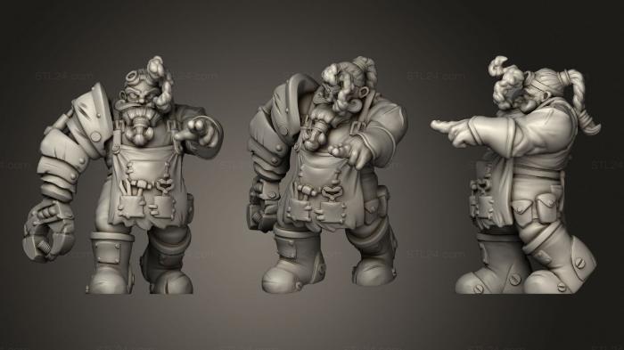 Military figurines (Dwarven Engineer No Base, STKW_0885) 3D models for cnc
