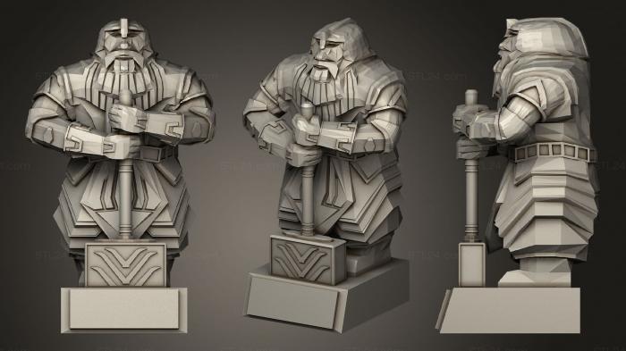 Military figurines (Dwarven paragon, STKW_0886) 3D models for cnc