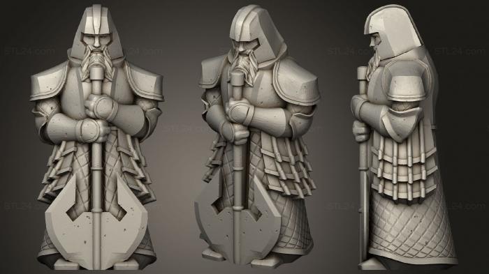 Military figurines (Dwarven Statue, STKW_0887) 3D models for cnc