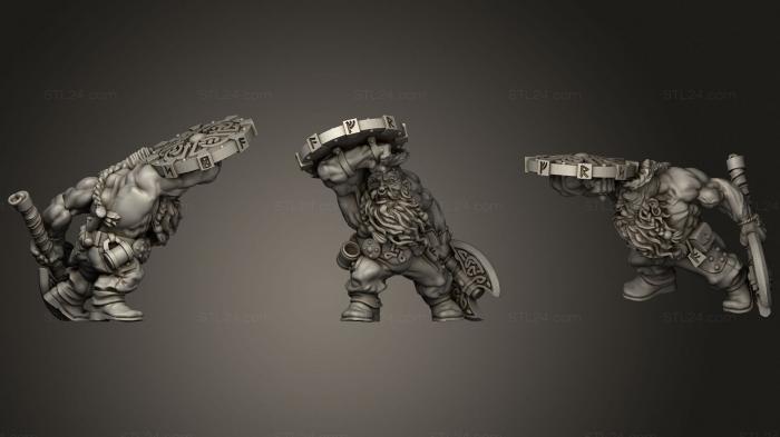 Military figurines (Dwarves Kez, STKW_0890) 3D models for cnc