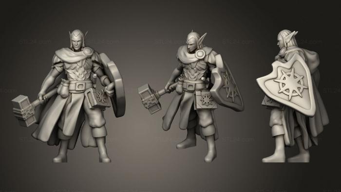 Military figurines (Elf Cleric Miniature, STKW_0902) 3D models for cnc