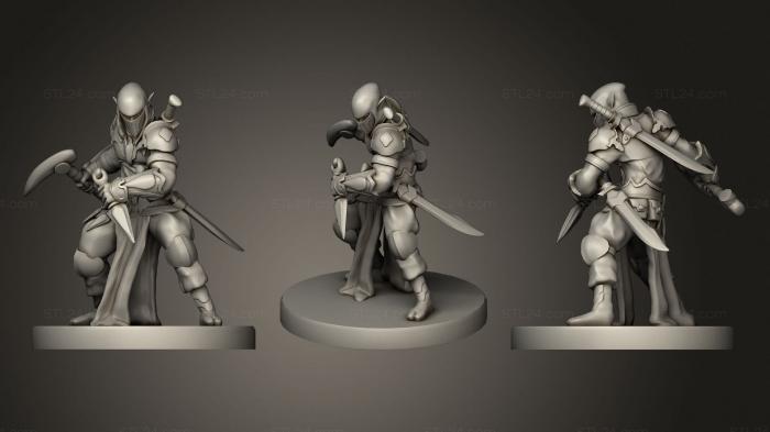 Military figurines (Elf Ninja Miniature, STKW_0903) 3D models for cnc