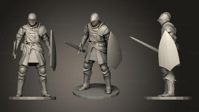 Статуэтки военные (Элитный Рыцарь Dark Souls, STKW_0907) 3D модель для ЧПУ станка