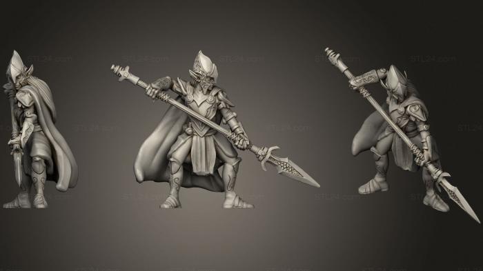 Military figurines (Elven Spearman, STKW_0911) 3D models for cnc