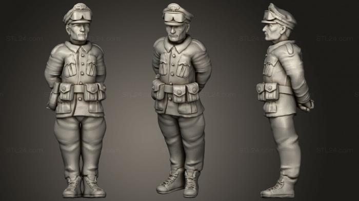 Military figurines (Erwin Rommel 28mm, STKW_0918) 3D models for cnc