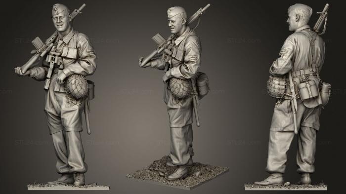 Military figurines (Fallschirmjager 1944, STKW_0929) 3D models for cnc