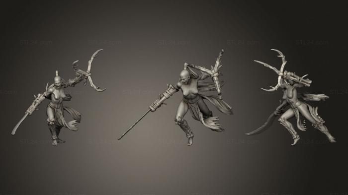Military figurines (Female cultist 2 001, STKW_0942) 3D models for cnc