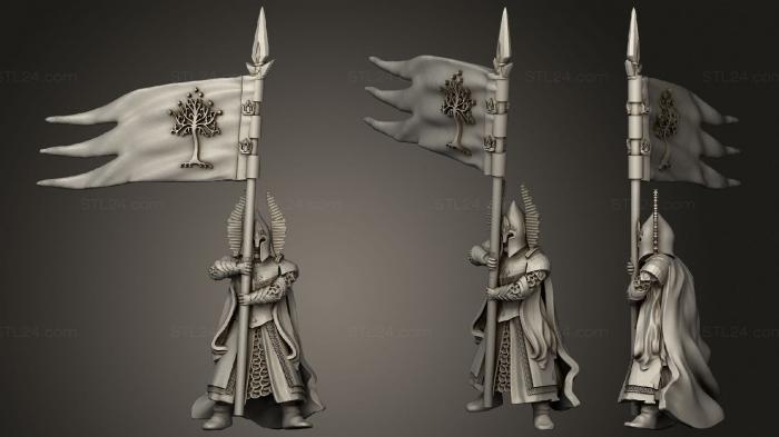 Military figurines (Fountain Guard Flagge, STKW_0988) 3D models for cnc