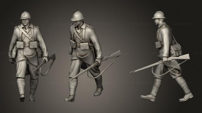 Military figurines (French soldier 3, STKW_0997) 3D models for cnc