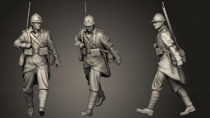 Military figurines (French soldier 5, STKW_0999) 3D models for cnc
