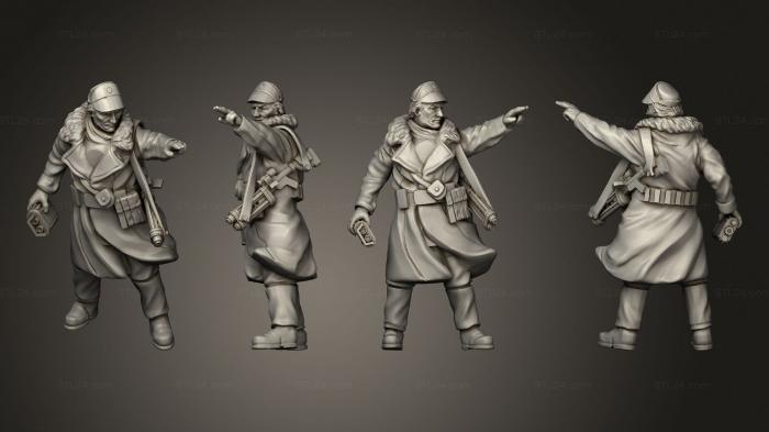 Military figurines (Muddy Officer, STKW_10011) 3D models for cnc