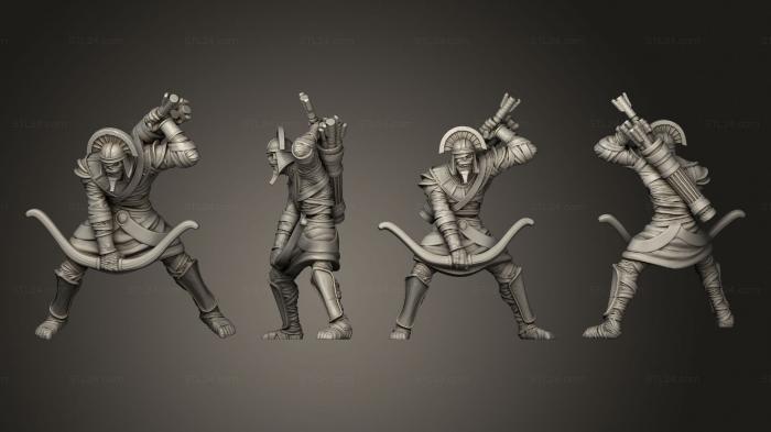 Military figurines (Mummy Archer, STKW_10022) 3D models for cnc