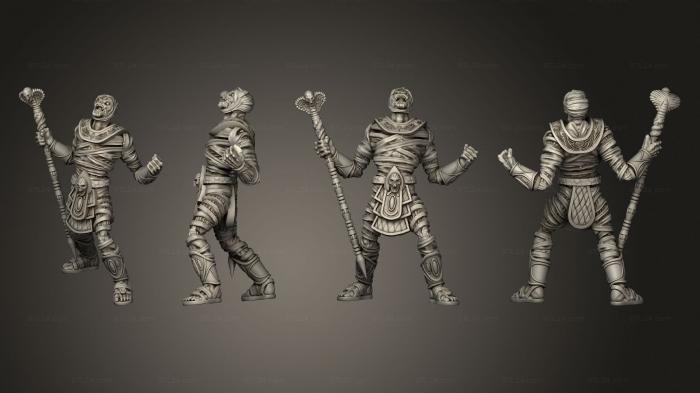 Military figurines (Mummy Mage Angry, STKW_10026) 3D models for cnc