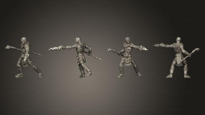 Military figurines (Mummy Mage Attacking, STKW_10027) 3D models for cnc