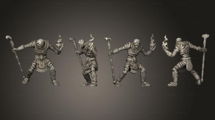 Military figurines (Mummy Mage, STKW_10028) 3D models for cnc