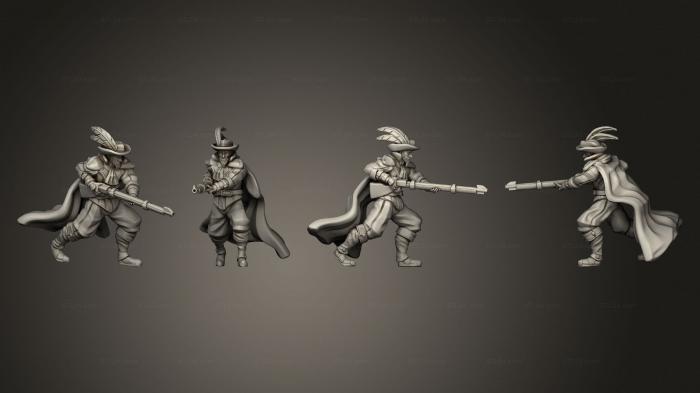Military figurines (Musketeer Musket, STKW_10041) 3D models for cnc