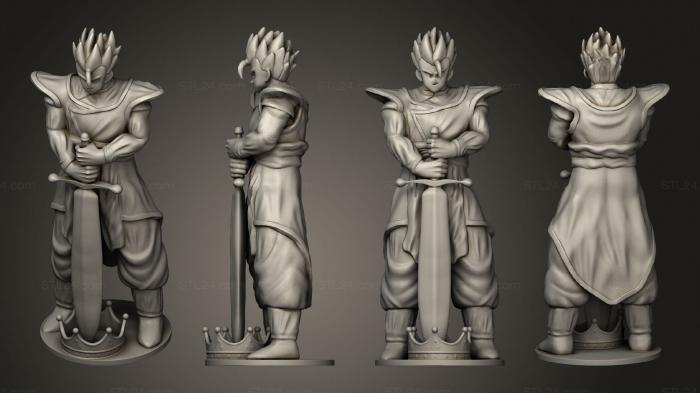 Military figurines (mystic gohan chess piece, STKW_10052) 3D models for cnc