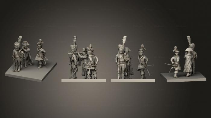 Статуэтки военные (Сцена Наполеона с Мюратом, STKW_10059) 3D модель для ЧПУ станка