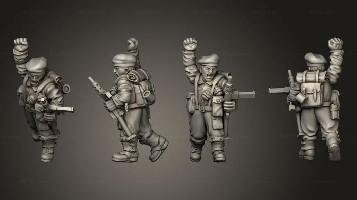 Military figurines (NCO paratrooper 12, STKW_10098) 3D models for cnc