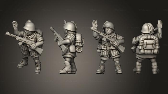 Military figurines (NCO paratrooper 19, STKW_10105) 3D models for cnc