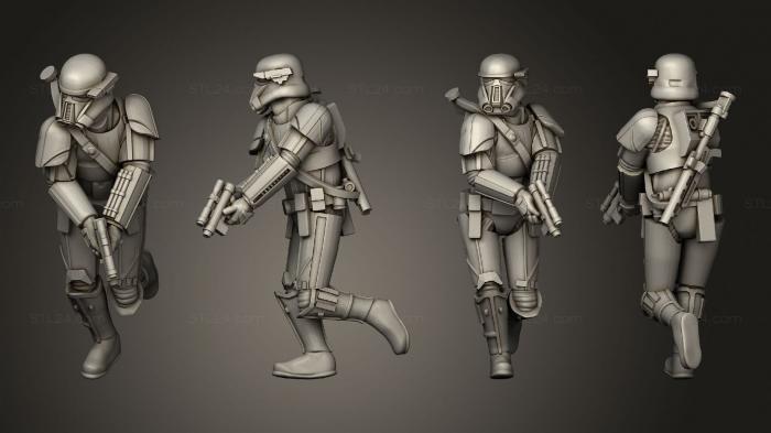 Military figurines (necro trooper pistol, STKW_10121) 3D models for cnc