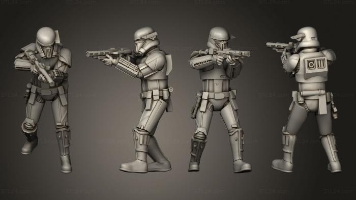 Military figurines (necro trooper shooting 1, STKW_10122) 3D models for cnc