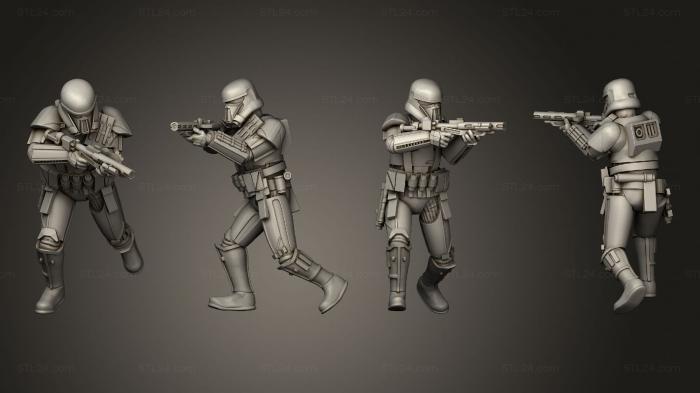 Military figurines (necro trooper shooting 02, STKW_10123) 3D models for cnc