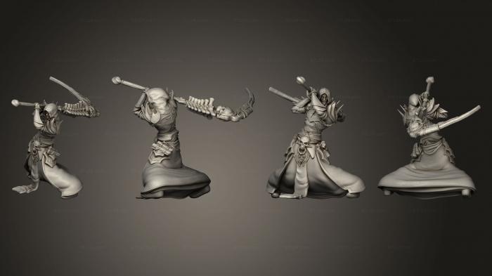 Military figurines (Necromancer Adventurer Attacking, STKW_10126) 3D models for cnc