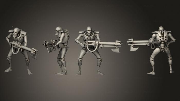 Military figurines (Necron Warrior, STKW_10129) 3D models for cnc