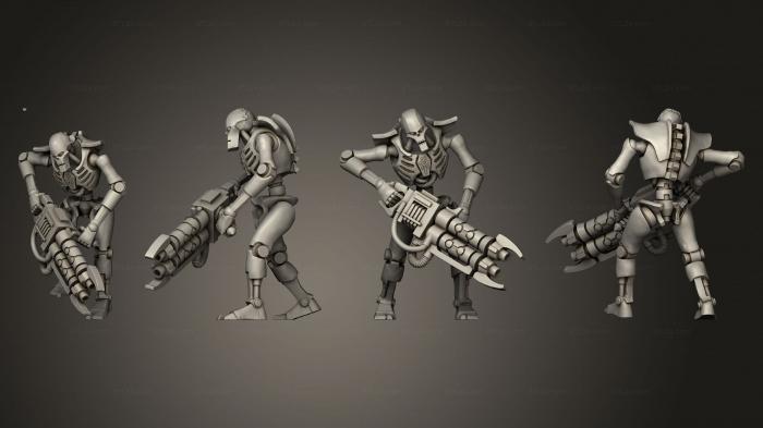 Military figurines (Necron Warrior 04, STKW_10133) 3D models for cnc